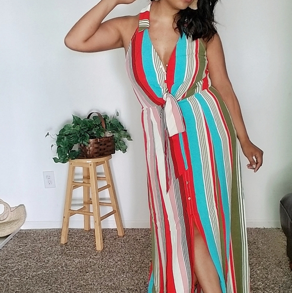FANCY SEEING YOU HERE STRIPE MAXI DRESS - Picture 8 of 13